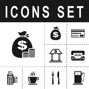 bag money with coin icon