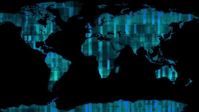 holographic display earth map with data block moving background new quality universal motion dynamic animated colorful joyful cool video footage