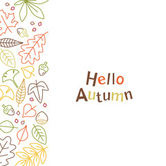 背景イラスト　秋の植物