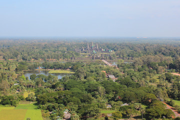 Naklejka premium Angkor from the balloon