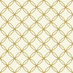 Naklejka premium Seamless vector ornament in arabian style. Geometric abstract background. Golden pattern for wallpapers and backgrounds