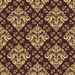 Classic seamless vector pattern. Traditional orient golden ornament. Classic vintage background