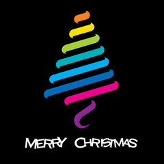 colorful merry christmas design