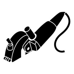 Naklejka premium Protect angle grinder icon, simple style