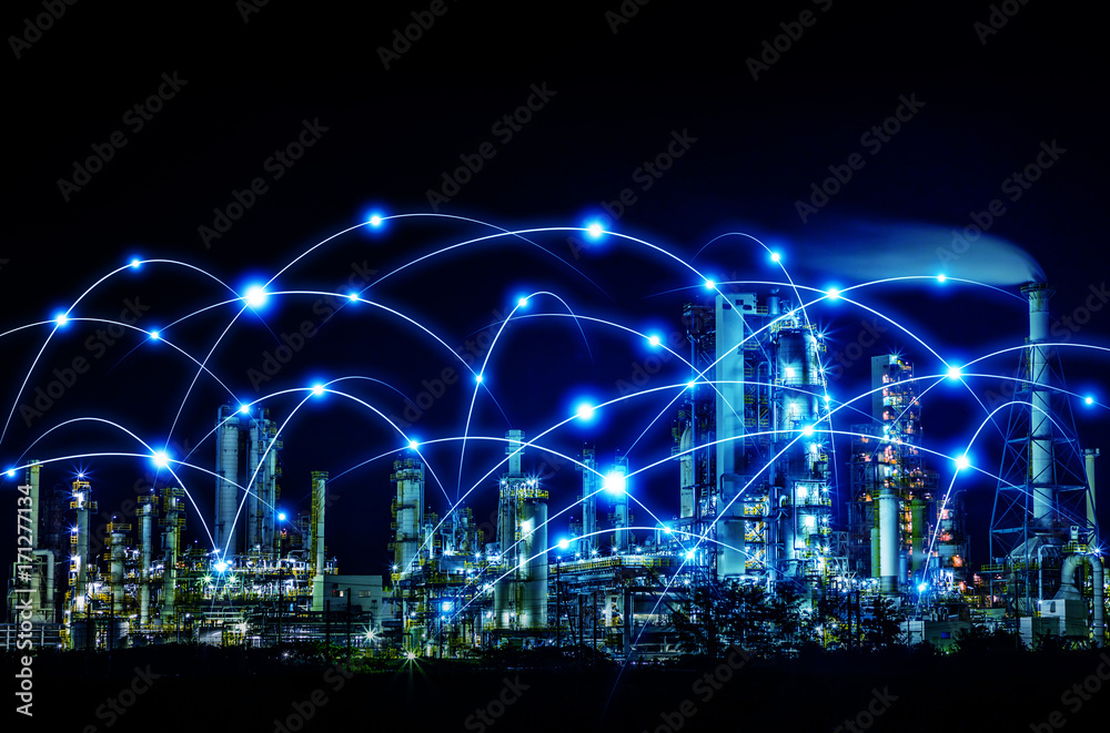 Poster smart city and communication network concept. Internet of Things. Information Communication Network. abstract mixed media.