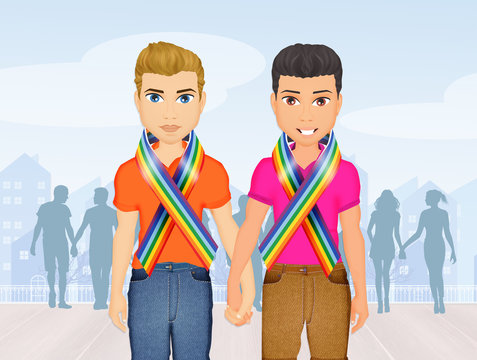 illustration of gay pride