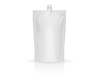 Blank vector food or drink pack with shadow