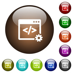 Web development color glass buttons