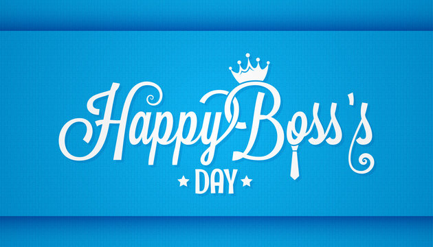 boss day logo vintage lettering design background