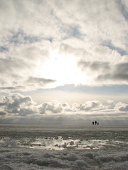 Beautiful view of the winter Gulf of Finland