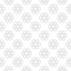 Floral seamless pattern. Light gray wallpaper background