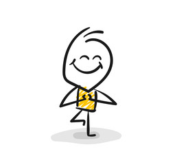 Strichfiguren / Strichmännchen: Gesundheit, Yoga. (Nr. 79)