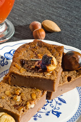slices of sweet chestnut cake