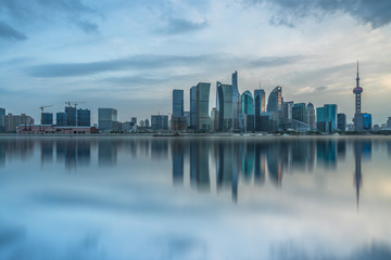Fototapeta na wymiar shanghai cityscape and skyline at dusk