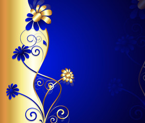 Golden Ornate Floral Designs