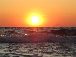 Mediterranean Sea at sunset