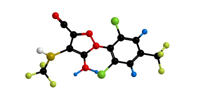 Structure of fipronil (Insecticide)