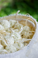 Wedding traditional thai souvenir style  in basket