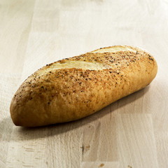 Bread on a wooden table