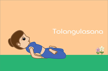 Yoga Cartoon Vector Pose - Tolangulasana