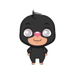 Cute stylized cartoon mole illustration ( for fun educational purposes, illustrations etc. )