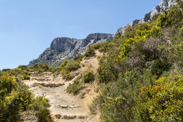 the Sainte-Victoire mountain, near Aix-en-Provence, which inspired the painter Paul Cezanne
