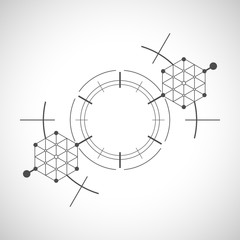 Abstract technological element. Technology template.