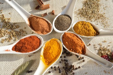 various types of spices