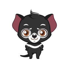 Obraz premium Cute stylized cartoon tasmanian devil illustration ( for fun educational purposes, illustrations etc. )