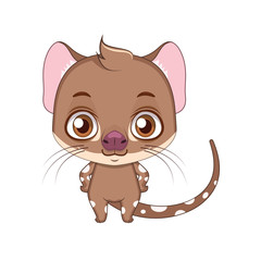 Cute stylized cartoon quoll illustration ( for fun educational purposes, illustrations etc. )