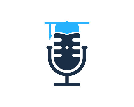 Education Podcast Icon Logo Design Element