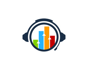 Podcast Report Icon Logo Design Element