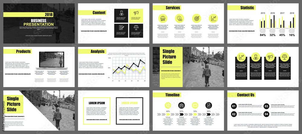 Aufkleber business presentation slides templates from infographic elements. can be used for presentation, flye
