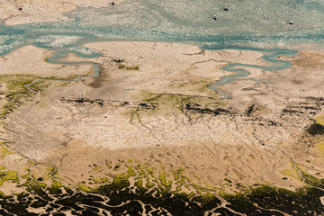 Vue aérienne du bord de mer à Rotheneuf en Bretagne nord en France