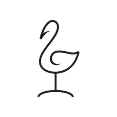 Swan line logo template