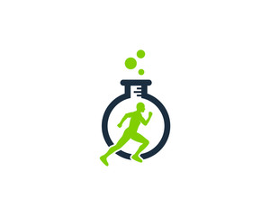 Run Lab Icon Logo Design Element