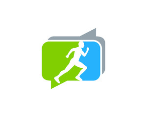 Run Forum Icon Logo Design Element