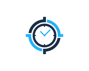 Time Target Icon Logo Design Element