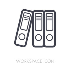 File Folder outline icon. Workspace sign