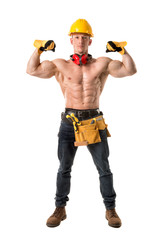 Strong construction worker