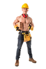 Strong construction worker
