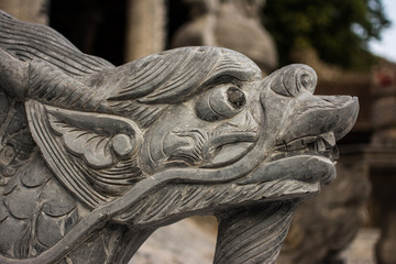 dragon at a temple in vietnam