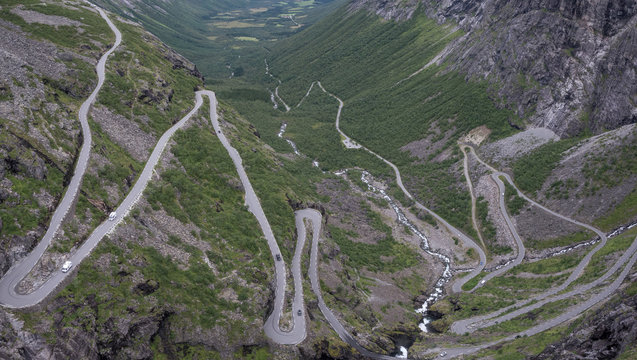 The trolls road in Norway