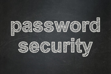 Fototapeta na wymiar Security concept: Password Security on chalkboard background