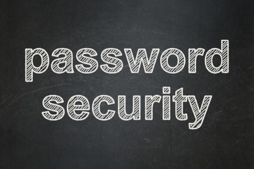 Fototapeta premium Security concept: Password Security on chalkboard background