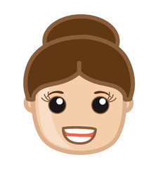 Smiling Indian Woman Face Expression