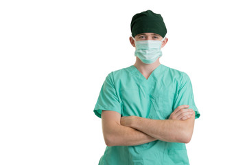 portrait medical doctor on white background