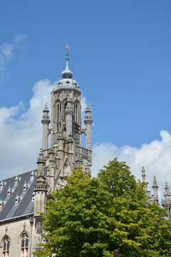Blick auf das Stadhuis Middelburg   -   altes Rathaus in Holland