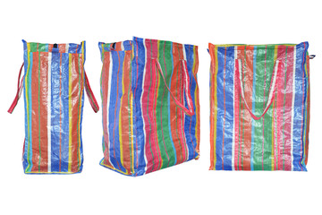 Group of colorful bag on a white background
