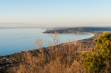 Aerial view of Dromana and Safety Beach on the Morninton Peninsula